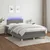 Vidaxl Box spring postelja z vzmetnico LED temno siva 120x190 cm blago