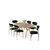 Hanah Home Trpezarijski set, 7 komada, Teget
