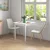 HOMCOM HOMCOM jedilna miza iz borovega lesa 75 D x 75 Š x 76 V cm Bela, (5000242583)