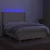 Vidaxl Box spring postelja z vzmetnico LED krem 140x200 cm blago
