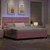 LED Box Spring Krevet Ružičasta 200 x 200 cm Baršun