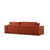 Atelier del Sofa Ugaona garnitura Pirlo 145x43x206cm Narandžasta