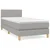 shumee Box spring postelja z vzmetnico svetlo siva 90x190 cm blago