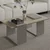 HANAH HOME Sto za dnevnu sobu Matris Grey Travertine
