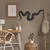 WallXpert metalni zidni ukras 5341, zmija, 100 x 47 cm, crni