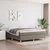 Vidaxl Box spring postelja z vzmetnico taupe 180x200 cm blago