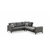 ATELIER DEL SOFA Ugaona garnitura Kristal Rest 2+Corner+2 Dark Grey