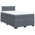 VIDAXL Box spring postelja z vzmetnico temno siva 120x200 cm žamet