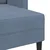 Sofa 2-sjed s ležaljkom u obliku slova L plava 125 cm lan