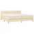 Vidaxl Box spring postelja z vzmetnico krem 200x200 cm blago