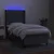 Vidaxl Box spring postelja z vzmetnico LED temno siva 80x200 cm blago
