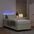Vidaxl LED Box Spring Postelja z vzglavjem Krema in bela 90 x 200 cm