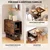 HOMCOM HOMCOM Jedilna miza iverna plošča, kovina 133,4D x 80Š x 75V cm rustikalno rjava, (5000242587)