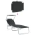 Ležaljka 2 pcs Crna 58 x 188 x 77cm Poliester