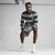 Mens Puma Class Striped Crew, Green, Size M, Clothing
