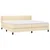 Vidaxl Box spring postelja z vzmetnico krem 200x200 cm blago