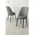 Hanah Home set trpezarijskih stolica Jaxe 8 kom, siva tkanina Babyface, crne metalne noge