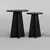 Hanah Home Klub sto Mushroom 2 40x50x40cm Crni