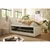 MID.YOU POSTELJA BOXSPRING 100 cm x 200 cm , tekstil, leseni material krem barve