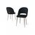 Hanah Home Set stolica Pane, 85x59x146 cm, 6 komada, Crne