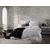 Iskit White Black Satin King Quilt Cover Set
