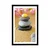 Plakat s paspartujem piramida Zen kamnov - 20x30 silver