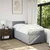 VIDAXL Box spring postelja z vzmetnico svetlo siv 100x200 cm blago