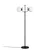 Opviq Podna lampa Antler 13765, 62 x 30 x 162 cm, 2 x E27, 250 cm Kabl,, Crna