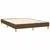 Vidaxl Box spring postelja z vzmetnico LED temno rjava 140x200cm blago