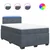 VIDAXL Box spring postelja z vzmetnico temno siv 120x190 cm žamet