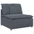 Modularna sofa s jastucima, baršunasta, tamno siva