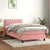 Vidaxl Box spring postelja z vzmetnico roza 90x190 cm žamet