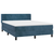 vidaXL Box spring postelja z vzmetnico temno modra 140x190cm žamet
