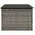 Vrtni tabure s jastukom sivi 55 x 55 x 37 cm od poliratana