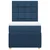 Vidaxl Box spring postelja z vzmetnico modra 90x200 cm blago