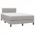 Vidaxl Box spring postelja z vzmetnico LED sv. siva 120x190 cm blago