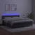Vidaxl Box spring postelja z vzmetnico LED temno siva 160x200 cm žamet