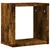 Police na zidu s policom 4 pcs Dimljeni hrast 26 x 15 x 26 cm