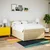 Vidaxl Box spring postelja z vzmetnico krem 140x190 cm blago
