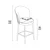 Hanah Home Set 6 barskih stolica Alte Krem-Crni