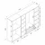 Hanah home Ormar Kale Plus 270x210x52cm Sivi