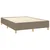 Krevet box spring s madracem LED smeđesivi 140x190 cm tkanina