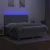 Vidaxl Box spring postelja z vzmetnico LED sv. siva 160x200 cm blago