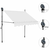 Tenda na ručno uvlačenje s LED svjetlima 150 cm krem