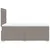 Vidaxl Box spring postelja z vzmetnico taupe 120x200 cm blago