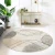 Bež pralna okrogla preproga o 100 cm Simple Lines – Mila Home