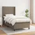 Vidaxl Box spring postelja z vzmetnico taupe 90x200 cm blago