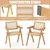 Costway Set 4 jedilnih stolov 50x52x81 cm naravne barve