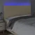 Vidaxl LED posteljno vzglavje krem 200x5x118/128 cm blago