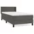 Greatstore Box spring postelja z vzmetnico temno siv 90x190 cm žamet